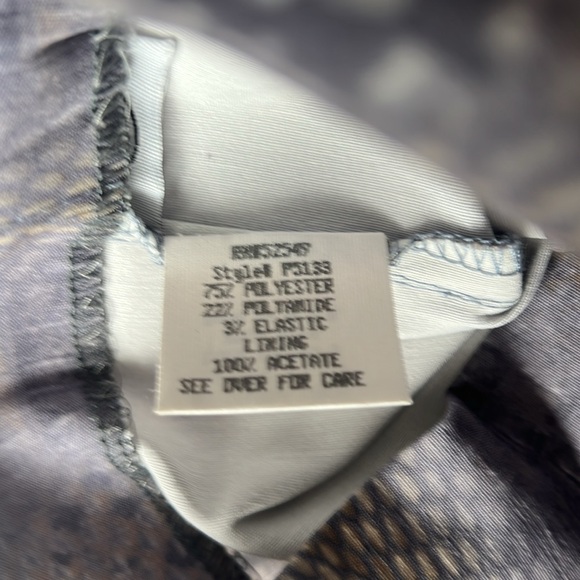 Laundry By Shelli Segal Y2K 90’s Snakeskin Pattern Gray Tan Pants Boot leg Sz 10 - Picture 5 of 6